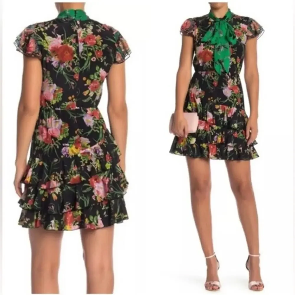 Alice + Olivia Lessie Floral Dress - Picture 3 of 10